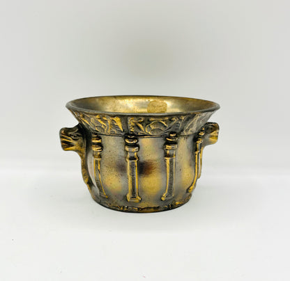 Mortar and Pestle Heavy Serpent Snake Column Detail Cast Brass 