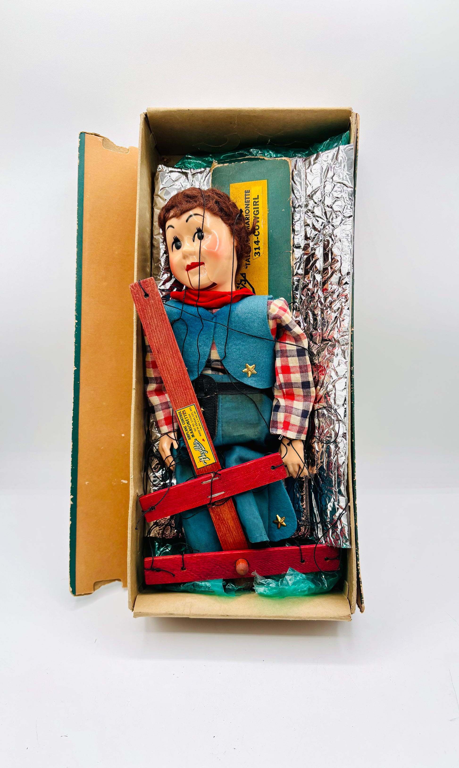 Hazelle's Airplane Marionette Western String Puppet 