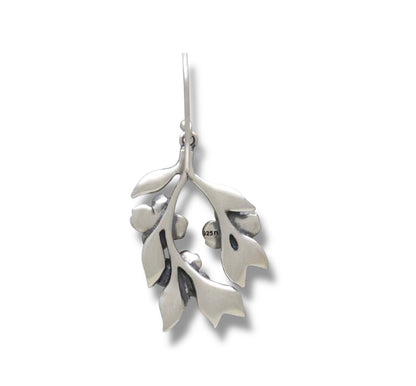 Dogwood Flowers Sterling Silver Dangle Earrings 