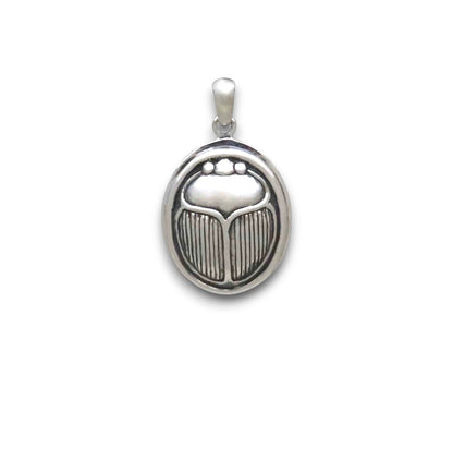 Sterling Silver Scarab Beetle Locket 