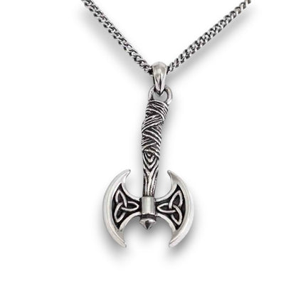 Sterling Silver Viking Axe 22 Necklace 